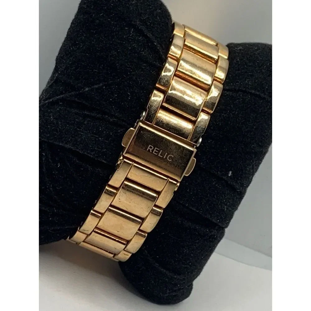 Relic ZR12178 Women's Stainless Steel Analog Rose Gold Dial Quartz Watch JD327